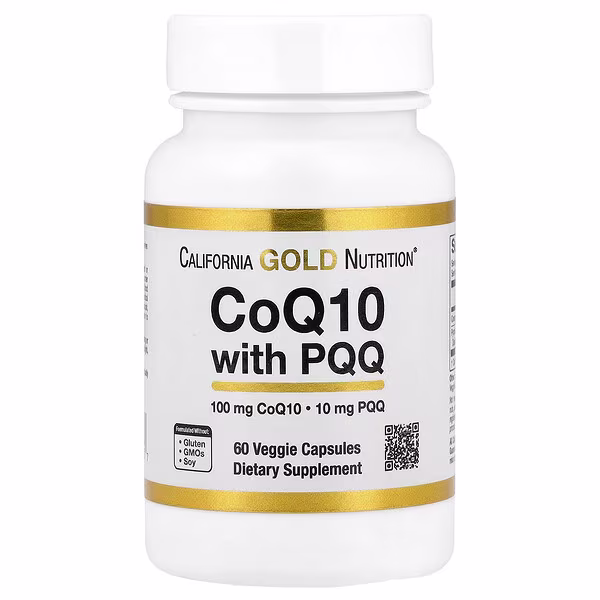 California Gold Nutrition CoQ10 with PQQ 100 mg, 60 вег. капс.